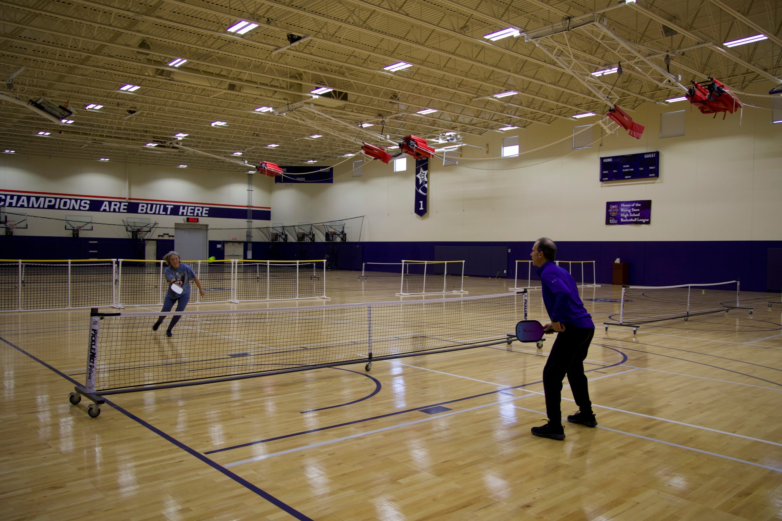 Boy playing Pickleball